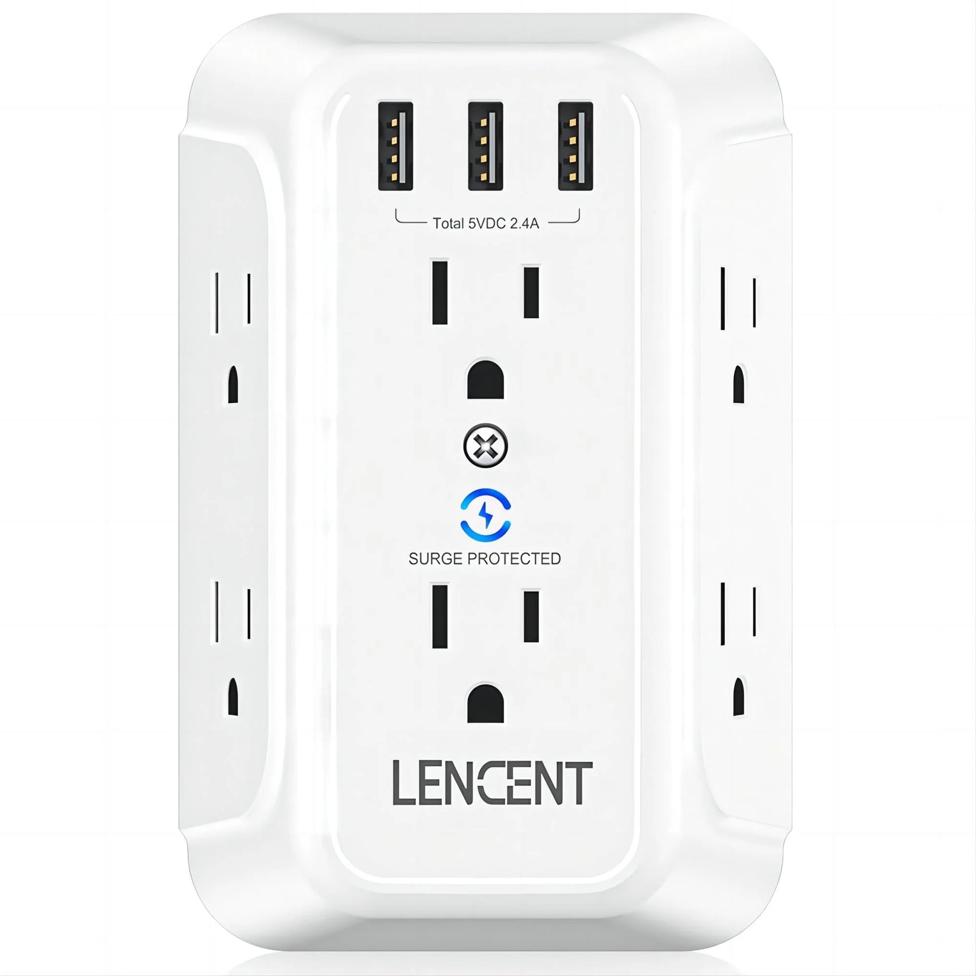 Outlet Extender with Usb, Multi Plug Outlet Adapter Wall Surge Protector 6 AC&3 USB Wall Power Expander Charger for HOME