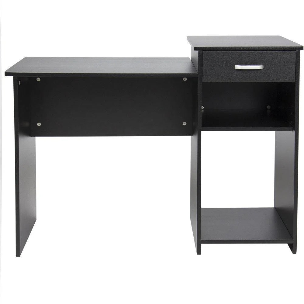 Writing Computer Lap Desk for Home Office, Desk Computer Table Study Writing Desk Workstation with Drawer Shelving