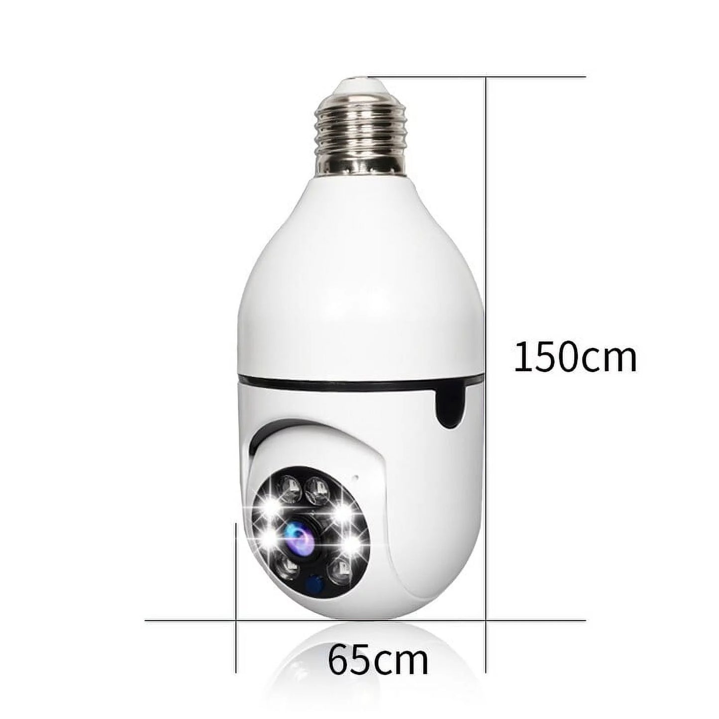 5G Wifi Surveillance Camera, E27 Light Bulb Camera Wireless Waterproof IP65 Automatic Human Tracking Night Vision Security Camera
