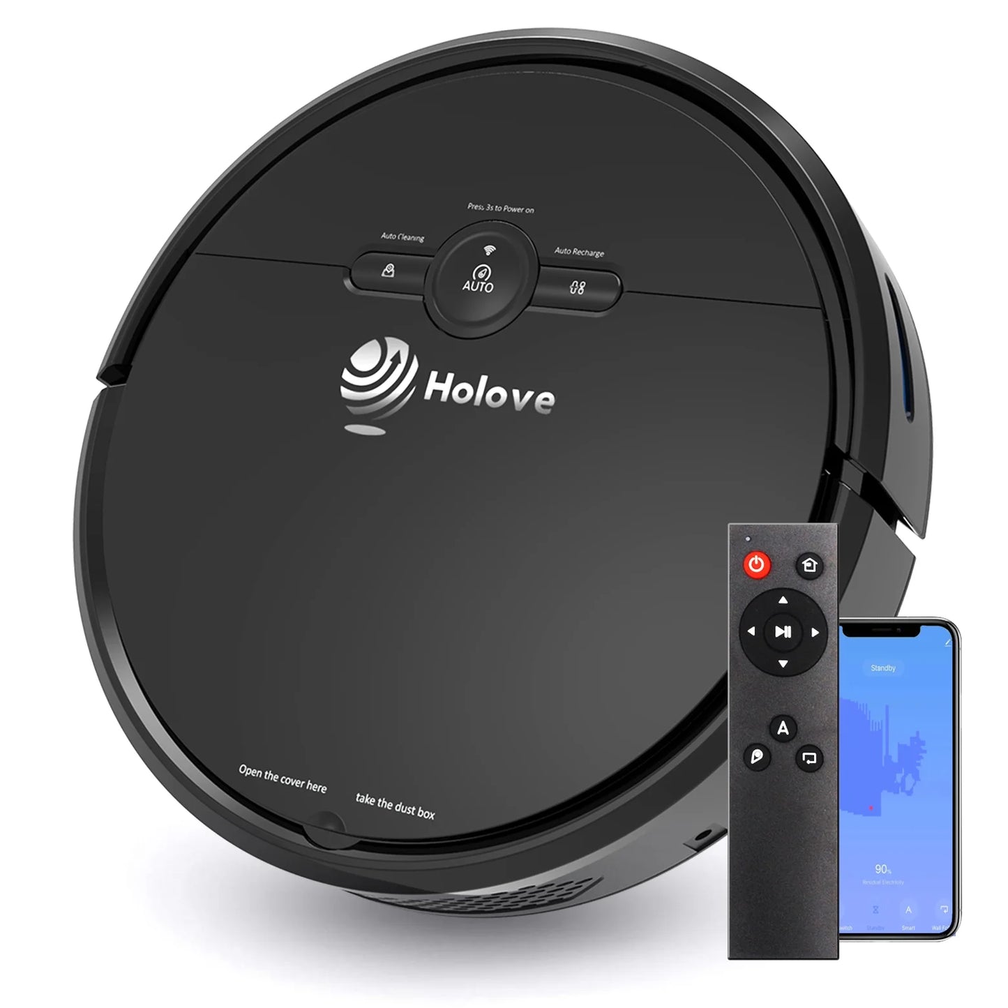 Robot Vacuums Cleaner, Smart WIFI Automatic Vacuum Sweeper for Pet Hair Floor