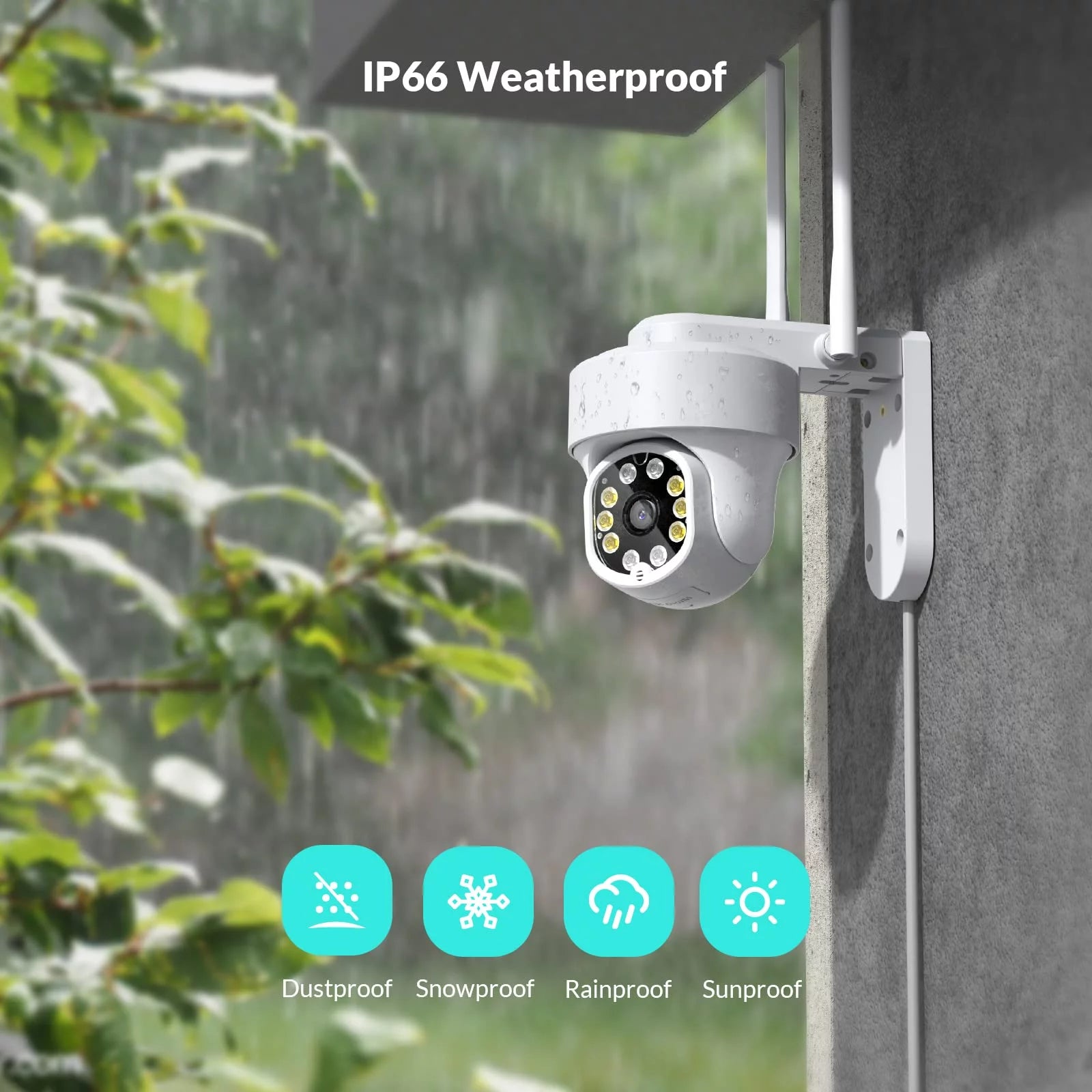 Security Camera Wireless Wifi,  360° PTZ Wifi Surveillance Cameras for Home Security System – 2.4Ghz Wifi Only