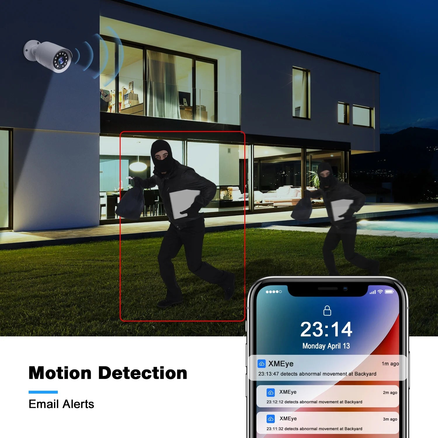 SC35 8CH CCTV Security Camera System Outdoor with 3TB Hard Drive 8Pcs Wired 1080P Bullet Surveillance Cameras HDMI Connector