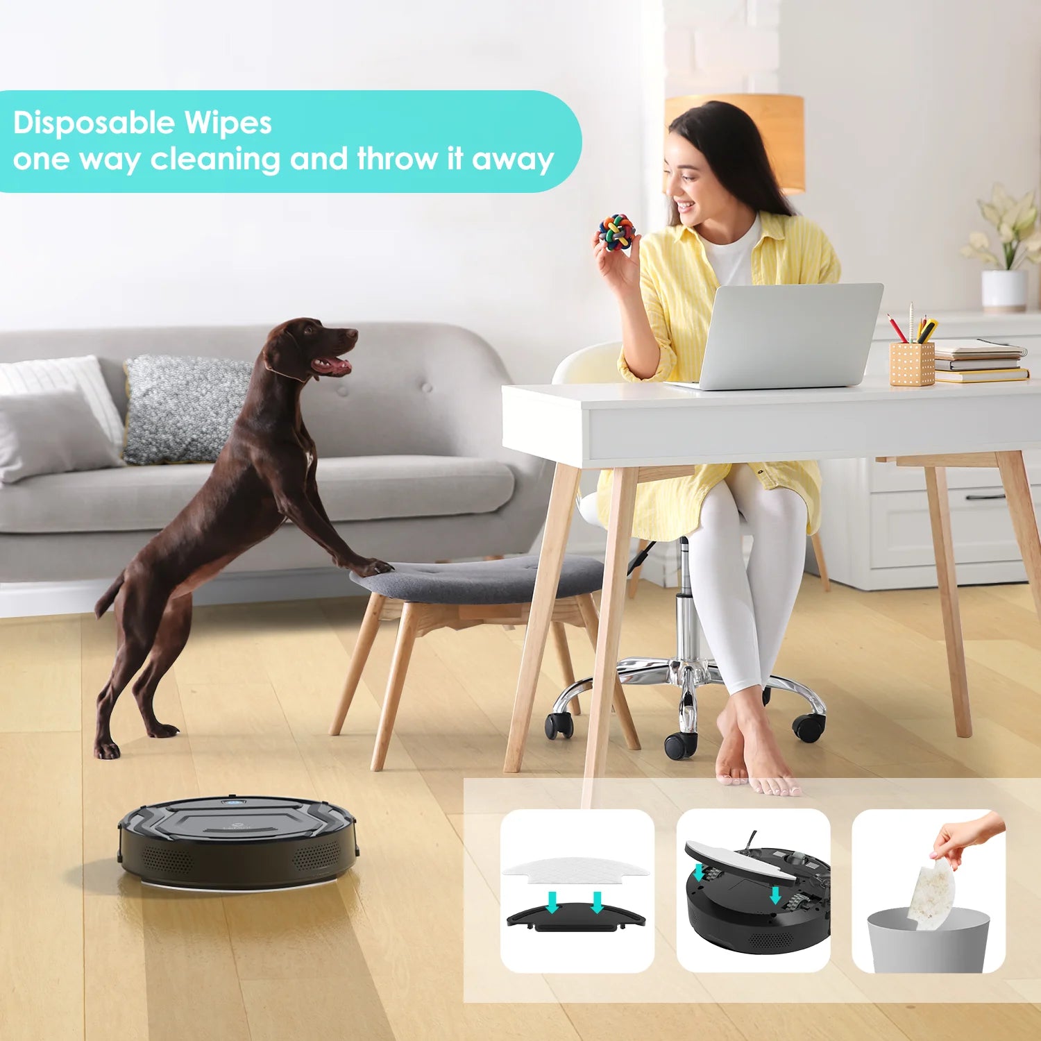 M210 Robot Vacuum and Mop, 2 in 1 Vacuum and Mopping
