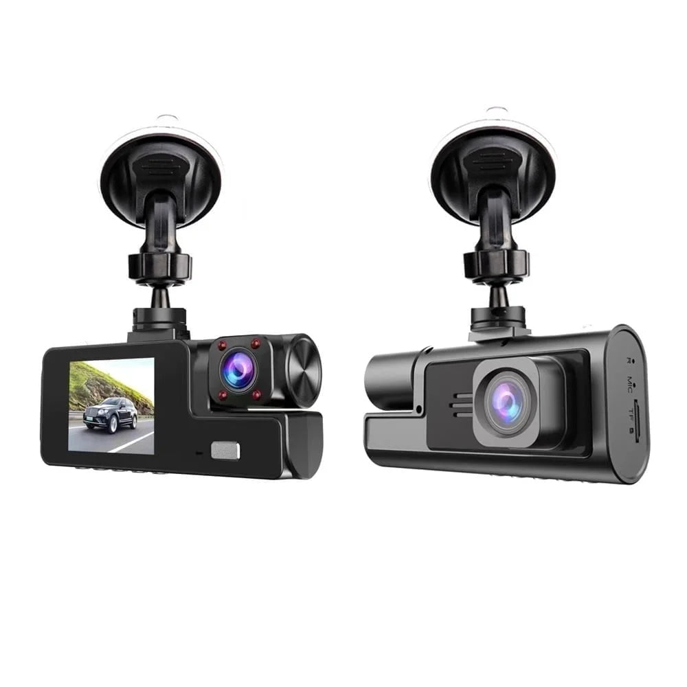 Car Recorder, Wifi HD Front with Car 2 Lenses Free Installation 24H Monitoring Dvr Dash Cam Front and inside 1080P FHD Dash Camera
